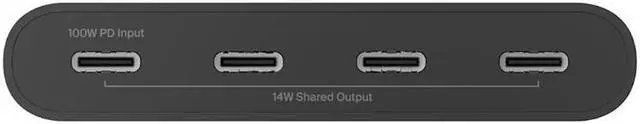 Alt view image 13 of 15 - Belkin Connect USB-C to 4-Port USB-C Hub, Multiport Adapter Dongle with 4 USB-C 3.2 Gen2 Ports & 100W PD with Max 10Gbps High Speed Data Transfer for Mac, Windows, and Chrome devices with a USB-C port