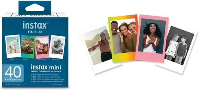 Alt view image 4 of 5 - Fujifilm Instax Mini Instant Film Variety Value Pack, 40 Exposures #600021108