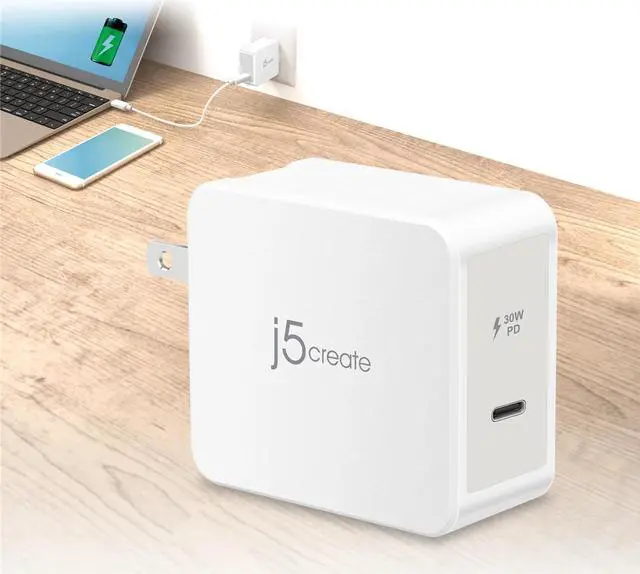 Alt view image 9 of 9 - j5create 30W PD USB-C™ Wall Charger