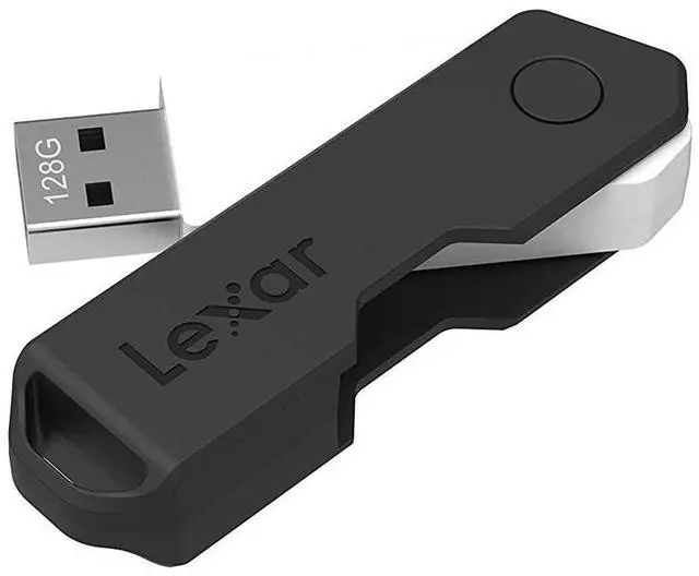 Alt view image 2 of 19 - Lexar 128GB JumpDrive TwistTurn2 2.0 USB Flash Drive, Black #LJDTT2-128ABNABK