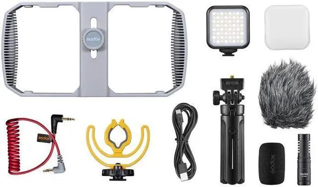 Alt view image 7 of 7 - Godox VK1-AX Vlogging Kit (For mobile devices with 3.5mm ports)
