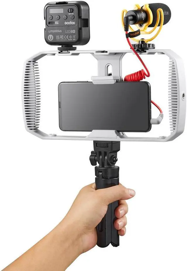 Alt view image 3 of 7 - Godox VK1-LT Vlogging Kit For mobile devices with Lightning ports