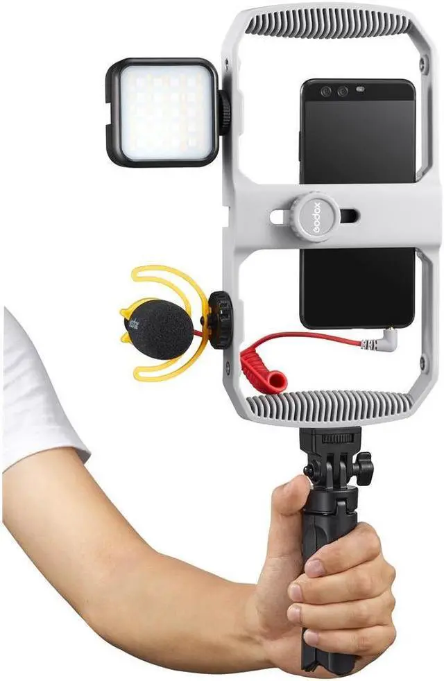 Alt view image 7 of 7 - Godox VK1-LT Vlogging Kit For mobile devices with Lightning ports