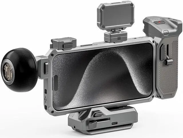 Alt view image 3 of 7 - Tilta Tilta Khronos iPhone 15 Pro Max Ultimate Kit, Titanium White #TKIP15PMDTW