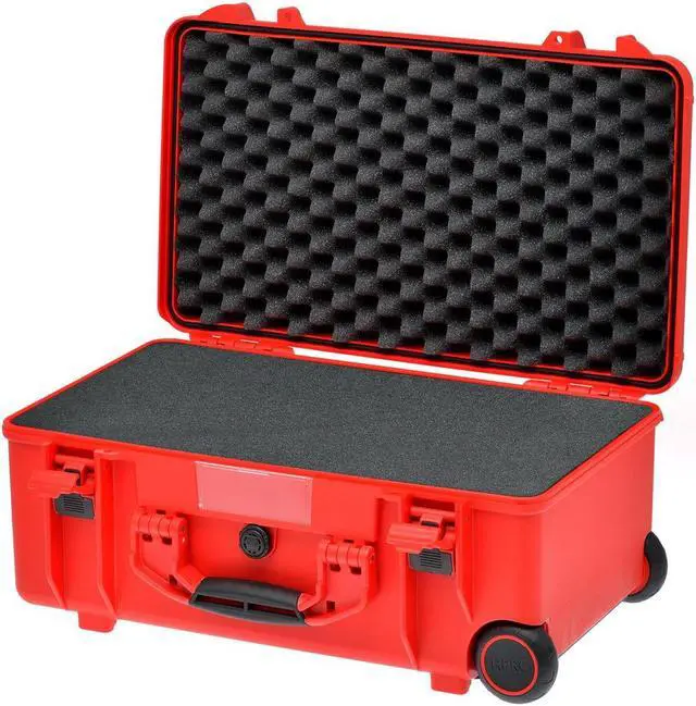 Alt view image 2 of 3 - HPRC 2550WCUB Wheeled Resin Hard Case with Cubed Foam, Gray with Blue Handle