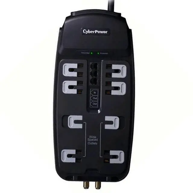 Alt view image 7 of 16 - CyberPower PR750LCD3C Smart App Sinewave UPS Systems - 750VA/750W, 100 - 125 VAC, NEMA 5-15P, Tower, Sine Wave, 6 Outlets, LCD, PowerPanel® Business