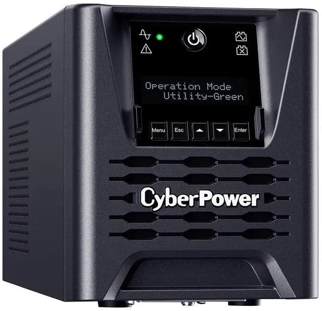 Alt view image 6 of 16 - CyberPower PR750LCD3C Smart App Sinewave UPS Systems - 750VA/750W, 100 - 125 VAC, NEMA 5-15P, Tower, Sine Wave, 6 Outlets, LCD, PowerPanel® Business