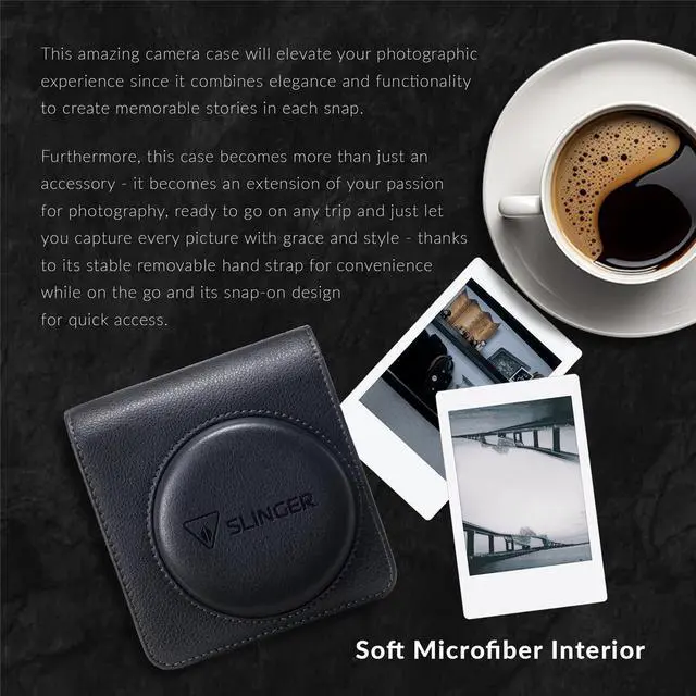 Alt view image 6 of 7 - Slinger Protective Case for Fujifilm Instax Mini 99 Instant Film Camera, Black