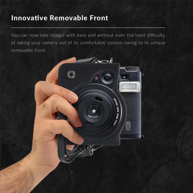 Alt view image 4 of 7 - Slinger Protective Case for Fujifilm Instax Mini 99 Instant Film Camera, Black