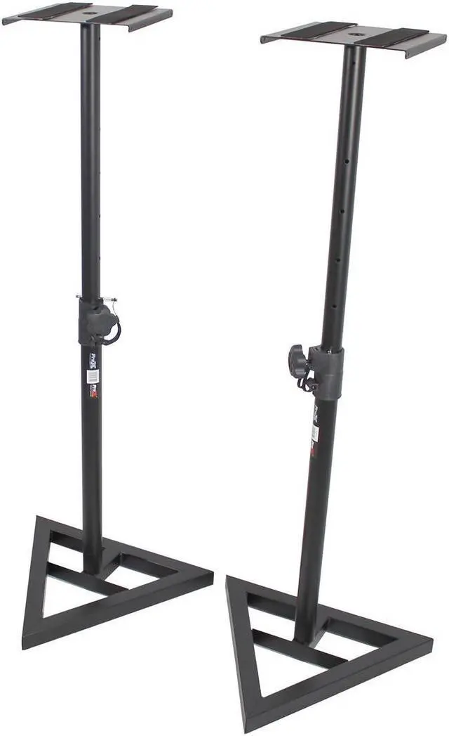 Alt view image 7 of 7 - ProX X-MS12 Pair of Monitor Speaker Platform Stands W/Rubberized Platform and Wide Base