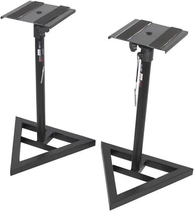 Alt view image 5 of 7 - ProX X-MS12 Pair of Monitor Speaker Platform Stands W/Rubberized Platform and Wide Base