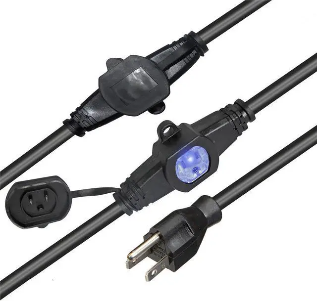 Alt view image 3 of 3 - ProX XC-MEP14-326 32' 110V Male to 6 Socket 110V Female Power Cord 6 Outlet 14/3 Extension Cord, Black