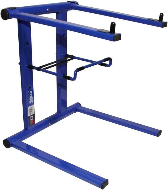 Main image of ProX T-LPS600 Foldable and Portable DJ Laptop Stand with Adjustable Shelf, Blue