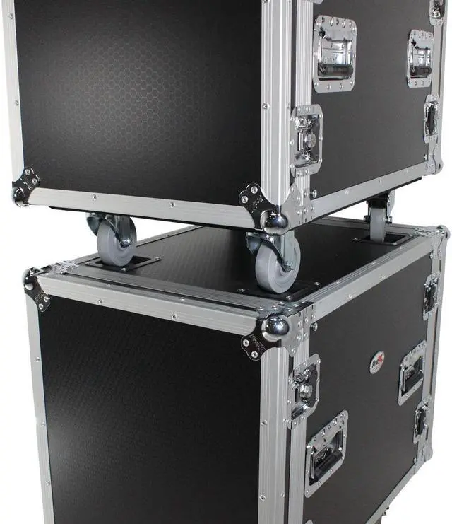 Alt view image 6 of 7 - ProX T-10RSS24 10U Space Rack Mount Flight Case 24 Inch Depth W/Casters