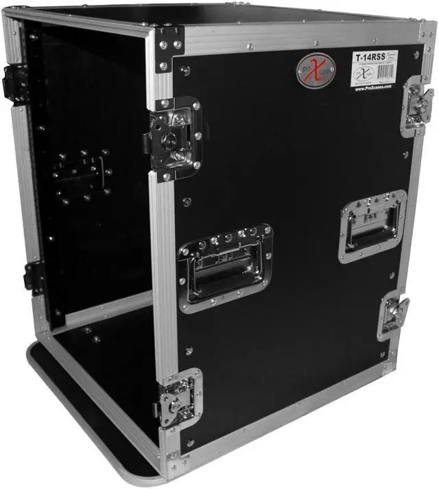 Alt view image 12 of 14 - ProX T-14RSS 14U Space Amp Rack Mount ATA Flight Case 19 In Depth W/Casters