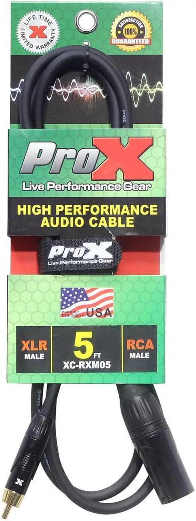 Main image of ProX XC-RXM05 5' RCA-M to XLR3-M Unbalanced High Performance Audio Cable