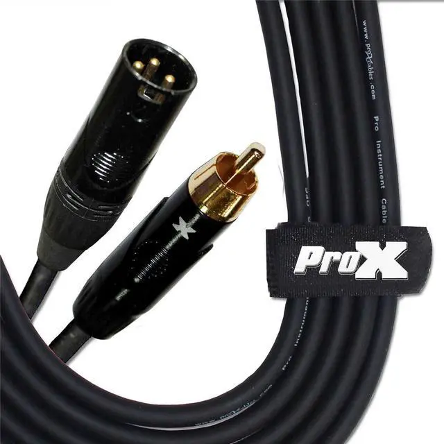 Alt view image 4 of 4 - ProX XC-RXM05 5' RCA-M to XLR3-M Unbalanced High Performance Audio Cable