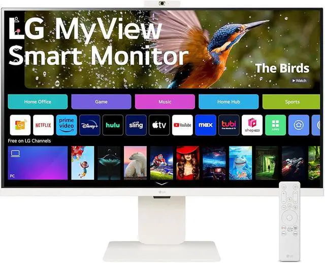 Alt view image 11 of 17 - LG 32SR85U-W 32-inch MyView 4K UHD, IPS Display, webOS Smart Monitor, ThinQ Home, USB Type-C 90W PD, Built-in FHD Webcam & Speaker, HDR 10, AirPlay 2, Screen Share, Bluetooth, White