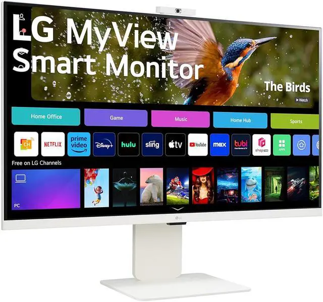Alt view image 12 of 17 - LG 32SR85U-W 32-inch MyView 4K UHD, IPS Display, webOS Smart Monitor, ThinQ Home, USB Type-C 90W PD, Built-in FHD Webcam & Speaker, HDR 10, AirPlay 2, Screen Share, Bluetooth, White