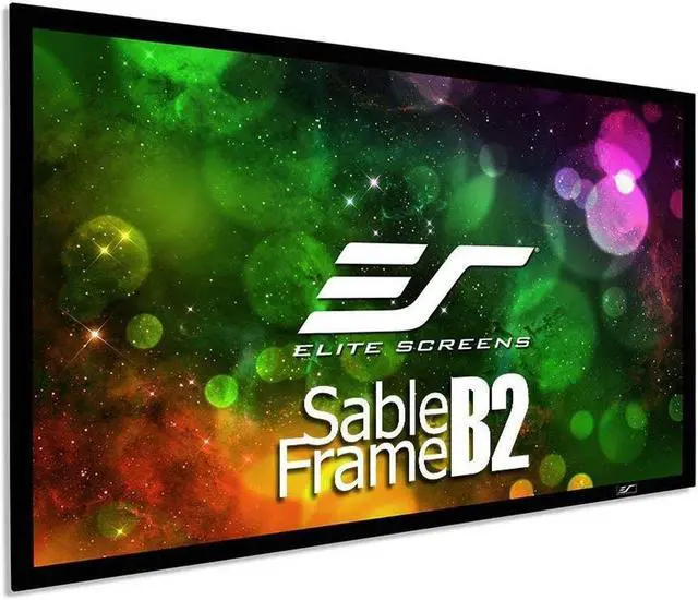 Alt view image 9 of 14 - elite screens sable frame b2, 100inch diag. 16:9, active 3d 4k / 8k ultra hd fixed frame home theater projection projector screen with kit, sb100wh2