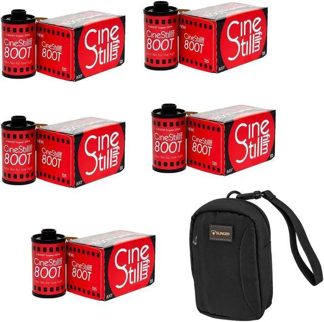 Alt view image 4 of 6 - CineStill Xpro C-41 800Tungsten 35mm Color Negative Roll Film, 5-Pack, with Bag