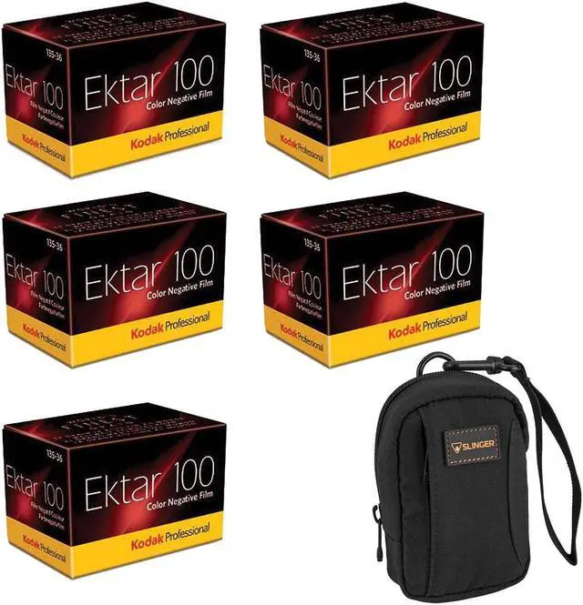 Main image of Kodak Ektar 100 Color 35mm Negative Roll Film, 5-Pack, with Camera Bag #6031330K