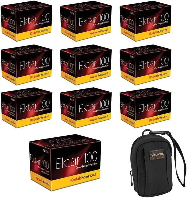Main image of Kodak Ektar 100 Color 35mm Negative Roll Film, 10-Pack, with Camera Bag