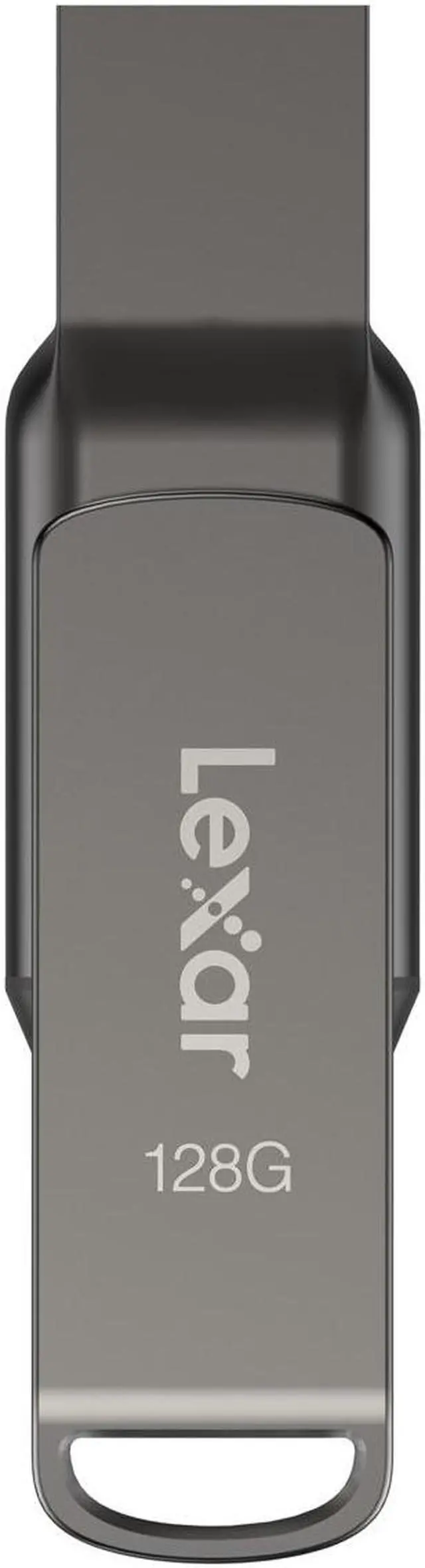 Alt view image 7 of 18 - Lexar JumpDrive D400 Dual 128GB USB 3.1 Flash Drive Titanium (LJDD400-128GBNU)