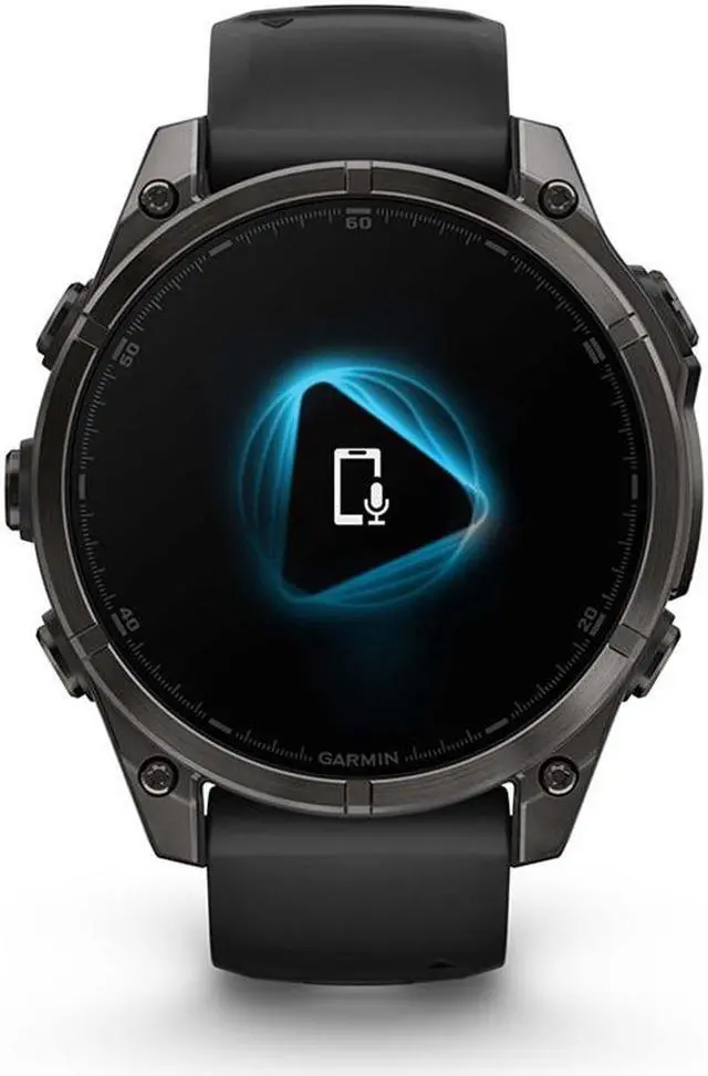 Alt view image 8 of 18 - Garmin fnix® 8, 47 mm, AMOLED, Sapphire, Carbon Gray DLC Titanium with Black/Pebble Gray Silicone Band