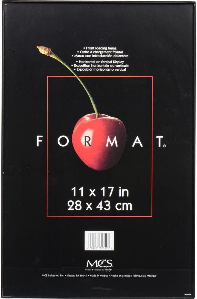 Alt view image 4 of 7 - MCS Plastic Format Frame for 11x17" Photograph, Black, 6-Case #12549 CS6