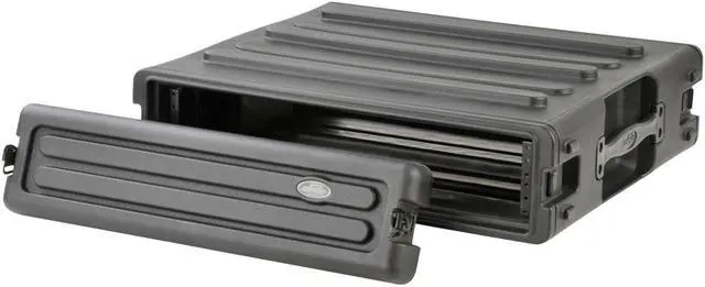 Alt view image 15 of 16 - SKB Cases 2U Space Roto Molded Rack, Black, 23 in. X 23 in. X 6 1/2 in.