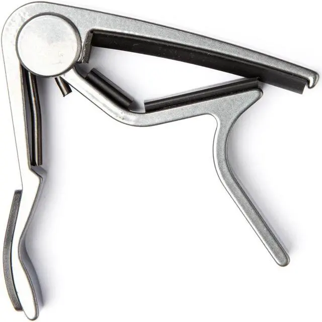 Alt view image 5 of 6 - Dunlop Curved Acoustic Guitar Capo - Smoked Chrome