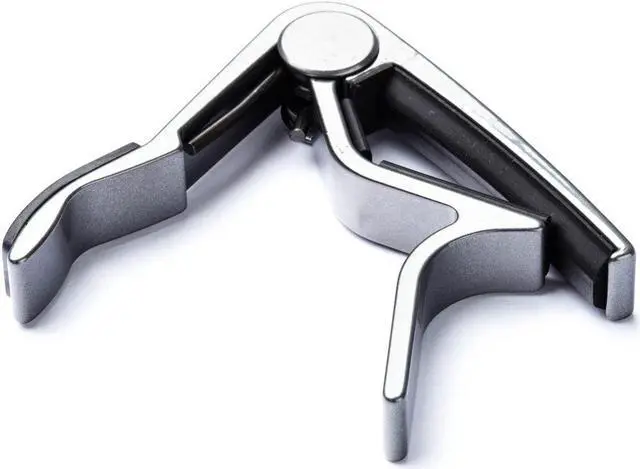 Alt view image 6 of 6 - Dunlop Curved Acoustic Guitar Capo - Smoked Chrome