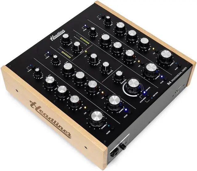 Alt view image 3 of 7 - Headliner R4 4-Channel Analog Rotary DJ Mixer with Built-In Filter