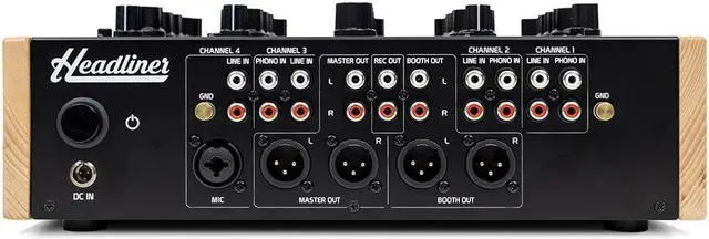 Alt view image 5 of 7 - Headliner R4 4-Channel Analog Rotary DJ Mixer with Built-In Filter
