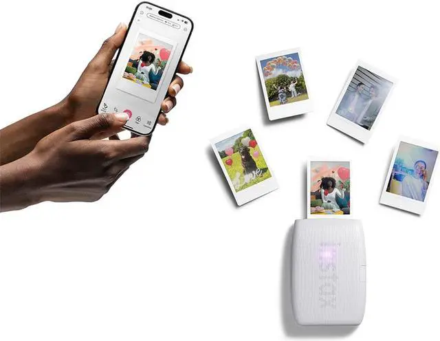 Alt view image 8 of 20 - Fujifilm Instax Mini Link 3 Smartphone Printer - Clay White