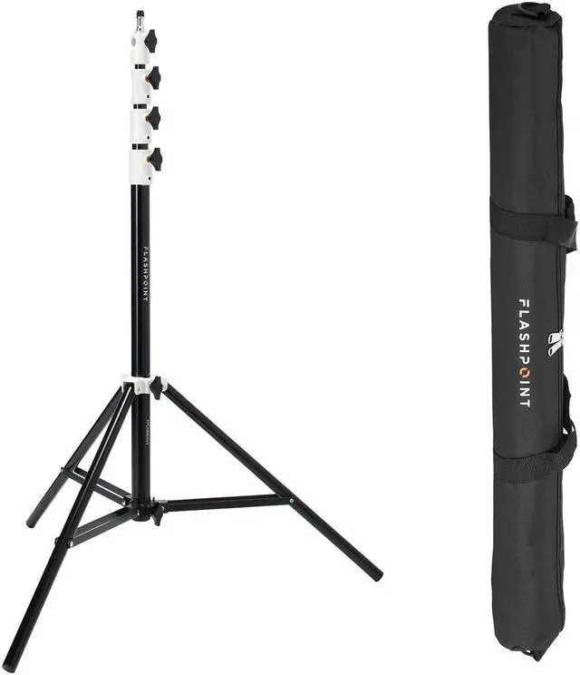 Main image of Flashpoint Pro Air-Cushioned Heavy-Duty Light Stand (White, 9.5') #FP-S-9-WH-V2
