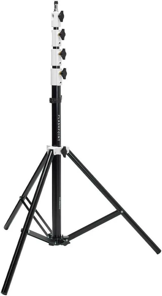 Alt view image 6 of 7 - Flashpoint Pro Air-Cushioned Heavy-Duty Light Stand (White, 9.5') #FP-S-9-WH-V2