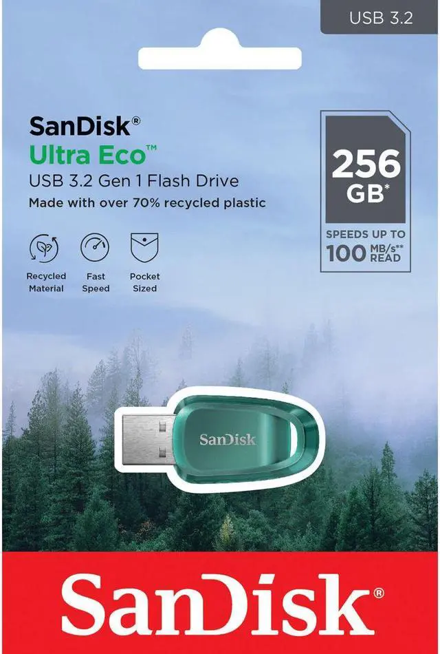 Alt view image 7 of 7 - SanDisk Ultra Eco 256GB USB 3.2 Gen 1 Type-A Flash Drive #SDCZ96-256G-A46