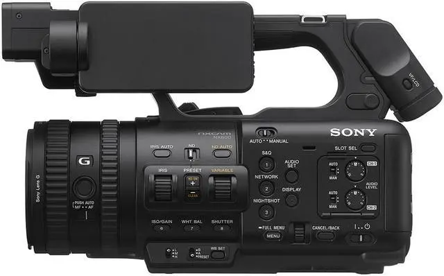 Alt view image 9 of 14 - Sony HXR NX800 Solid State Handheld 4K Black Camcorder with Exmor RS CMOS Sensor