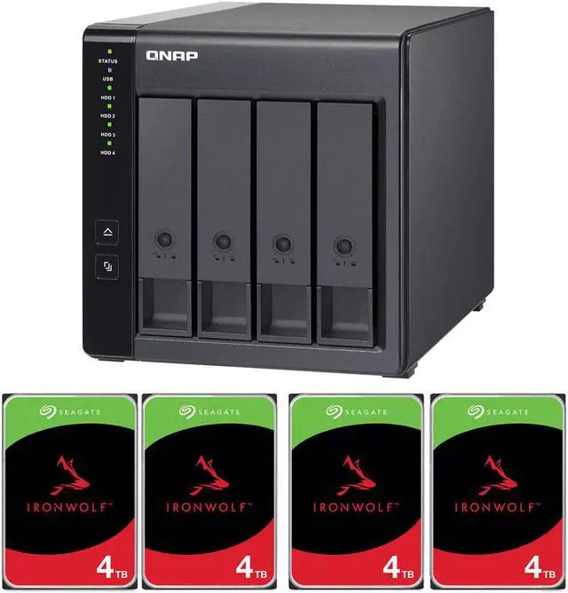 Alt view image 4 of 6 - QNAP TR-004 4-Bay USB 3.2 Gen 1 RAID Expansion Enclosure, with 4x 4TB NAS HDD