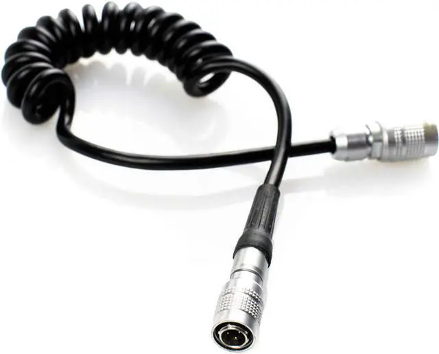 Main image of Movcam 1.14' to 2.46' Coiled Trigger Cable for Sony F5/F55 Camera and Wooden Handgrip