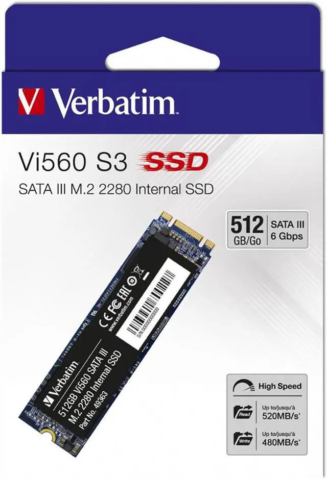 Alt view image 3 of 8 - Verbatim Vi550 S3 M2 Ssd 512Gb