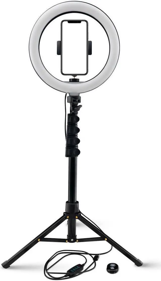Alt view image 12 of 15 - Mackie mRING-10 - 10" 3-Color Ring Light Kit with Stand and Remote
