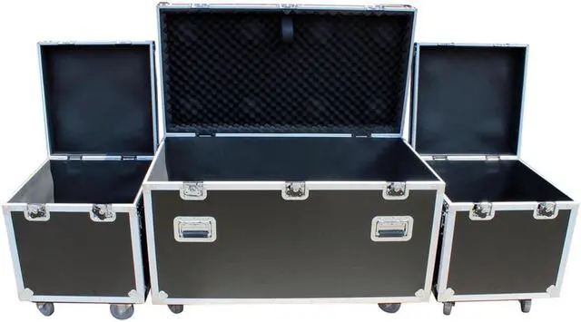Main image of ProX XS-UTL3PKG ATA-300 Style Gig Ready Utility Flight Road Case, Set of 3, Silver on Black