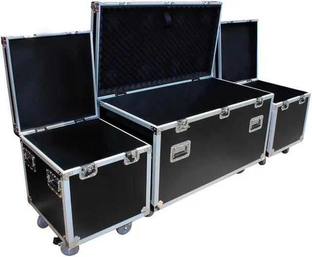 Alt view image 7 of 8 - ProX XS-UTL3PKG ATA-300 Style Gig Ready Utility Flight Road Case, Set of 3, Silver on Black