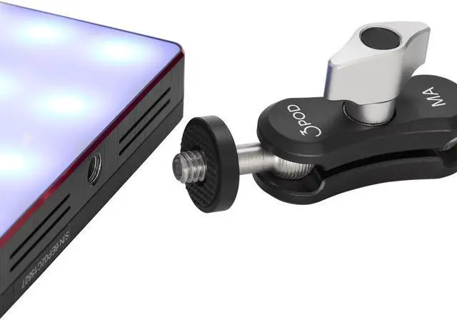 Alt view image 4 of 6 - 3Pod Adjustable Articulating Magic Arm with Double 1/4"x20 Threads, Black/Silver