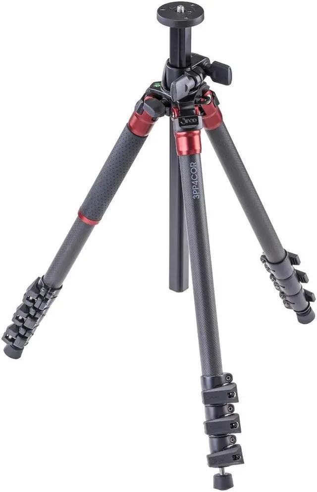 Alt view image 5 of 7 - 3Pod Orbit Tripod for DSLR Photo & Video Cameras, 4 Section Extension Legs, with Pistol Grip Ballhead, Bubble Level, with Bag. 69", Carbon Fiber