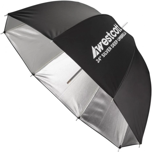 Main image of Westcott 24" Deep Umbrella with Silver Interior