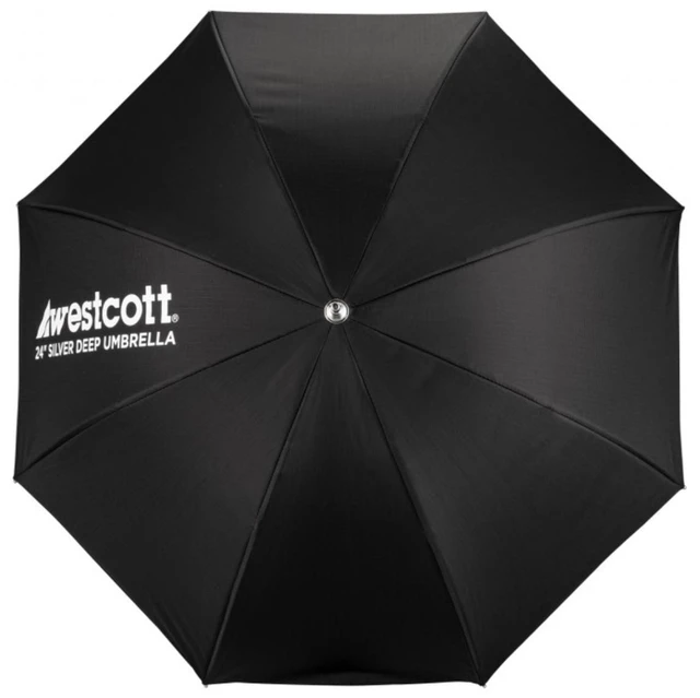 Alt view image 7 of 7 - Westcott 24" Deep Umbrella with Silver Interior